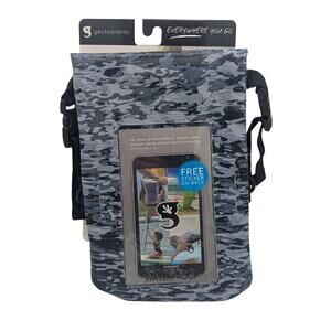 Geckobrands Waterproof Phone Tote Bag Black Camo Brand New Free Shipping